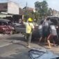 Benturan keras adu banteng antar dua kendaraan di jalur utama Madiun - Ponorogo. (Dok. FIN) 

