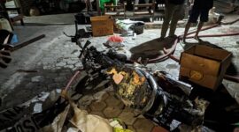 Kandang ternak kambing di Ponorogo, Jawa Timur, ludes terbakar. (Dok. FIN) 

