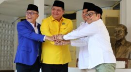 Ketua Umum Partai Gerindra Prabowo Subianto bersama Ketuam Umum Partai Golkar Airlangga Hartarto, Ketua Umum ZUlkifli Hasan dan Ketua Umum PKB Muhaimin Iskandar. (Dok. Tim Media Prabowo Subainto)