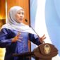 Gubernur Jatim menyampaikan sambutannya dalam pengukuhan Pimpinan Pemuda Muhammadiyah Jawa Timur Periode 2023-2027 di Gedung Negara Grahadi Surabaya, Kamis (14/9).