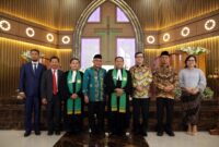 Menko PMK Muhadjir Effendy saat peresmian Gedung Gereja BNKP Jemaat Depok, Jawa Barat, Minggu (08/10).