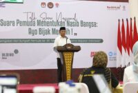 Menko Muhadjir membuka Talk Show Nasional  dalam rangka peringatan Hari Sumpah Pemuda ke-95, di Ruang Heritage Kemenko PMK, pada Senin (30/10/2023). 