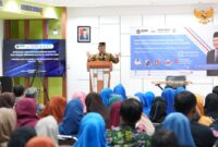 Muhadjir saat memberikan sambutan pada acara Integrasi Kewarganegaraan Digital dan Kreasi Generasi Alpha di Kampus Nusantara Universitas Gunadarma Penajam Paser Utara, Kalimantan Timur, Jum'at (3/11/2023).