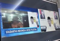 Menko PMK Muhadjir Effendy saat menjadi narasumber dalam program Primetime News dengan tema “Aksi Damai Solidaritas untuk Palestina” pada Senin (6/11).
