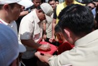 Menteri Pertahanan, Prabowo Subianto meresmikan pembukaan turnamen U-17 Nusantara Open 2023 di Bekasi. (Dok. Tim media Prabowo Subianto)