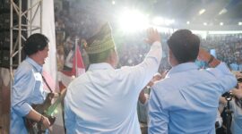 Kehadiran capres nomor urut 2 Prabowo Subianto di Palembang. (Dok. Tim Media Prabowo-Gibran)

