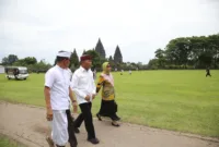 Menko PMK Muhadjir Effendy hadiri Hari Suci Nyepi 1946 di Candi Prambanan. 