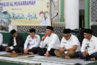 Menko Muhadjir beri sambutan terkait program kegiatan "Anak Cinta Masjid" di Masjid Al-Mukarramah Kota Banda Aceh.
