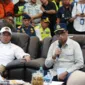 Menteri Perhubungan Budi Karya Sumadi bersama Menko PMK Muhadjir Effendy saat tinjau di Pelabuhan Bakauheni.