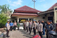 Polsek Sukodono dalam halal bihalal di Mako Polsek Sukodono.