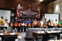 KPU Sidoarjo rapat pleno perolehan kursi anggota DPRD Sidoarjo di Hall Room Hotel Aston, Kamis (2/5/24).