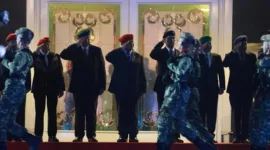 Acara Silaturahmi Halal Bihalal dan Syukuran Abituren Akabri 1971-1975 tahun 2024' di Kementerian Pertahanan. (Dok. Tim Media Prabowo)