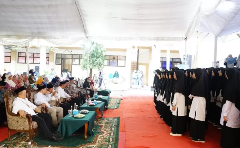 Milad dan Haflah Akhirussanah Pondok Pesantren Ar Roudhotul Ilmiyah yang berlokasi di  Kertosono, Kabupaten Nganjuk, Jatim, pada Sabtu (15/6/2024).
