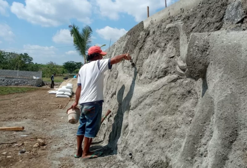 proyek pendukung kolam renang Pangonan, Desa Sukosari, Kecamatan Dagangan, Madiun, Jawa Timur.