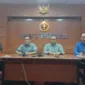 Ketua Dewan Kehormatan Sasongko Tedjo bersama Ketua Umum PWI Pusat Hendry Ch Bangun, didampingi Ketua Bidang Organisasi Zulmansyah Sekedang dan Ketua Dewan Pakar Agus Sudibyo saat konferensi pers, Kamis (27/6/2024) siang.