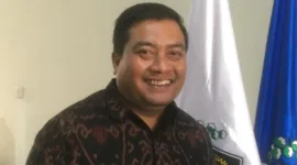 Puguh saat acara Bincang Bareng Narasumber di Sekretariat Persatuan Wartawan Indonesia (PWI) Malang Raya, Jumat (12/7).