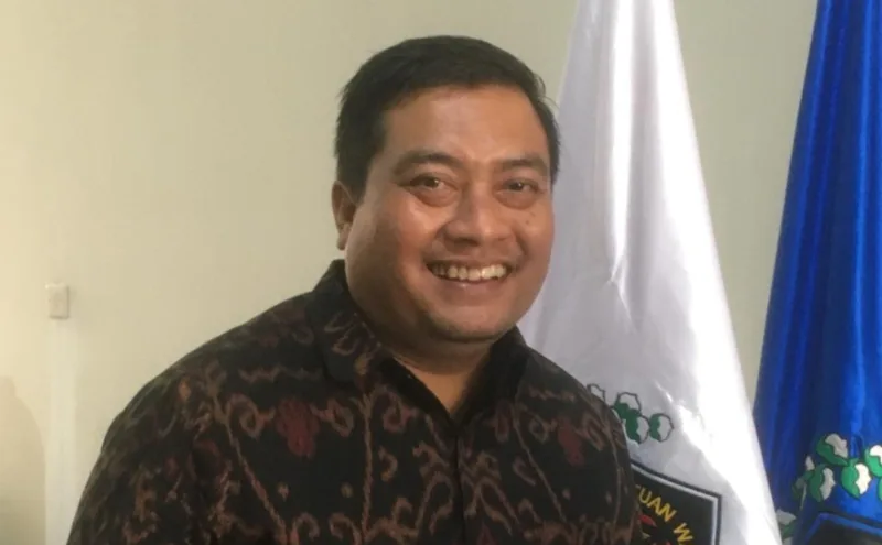 Puguh saat acara Bincang Bareng Narasumber di Sekretariat Persatuan Wartawan Indonesia (PWI) Malang Raya, Jumat (12/7).