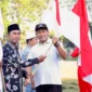 Plt Bupati Sidoarjo Subandi dalam acara Pencanangan Gerakan Pembagian Bendera Merah Putih di Alun-Alun Sidoarjo pada Jumat  pagi (19/7). 