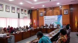 Sekda Sidoarjo Sosialisasi dan Pencanangan Desa Cantik Tahun 2024 di Ruang Rapat Delta Wicaksana pada Selasa (23/7).