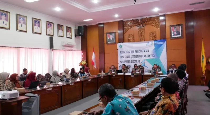 Sekda Sidoarjo Sosialisasi dan Pencanangan Desa Cantik Tahun 2024 di Ruang Rapat Delta Wicaksana pada Selasa (23/7).