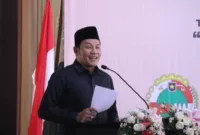 Plt Bupati Subandi berikan sambutan di acara HUT ke-62 PWRI.