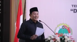 Plt Bupati Subandi berikan sambutan di acara HUT ke-62 PWRI.