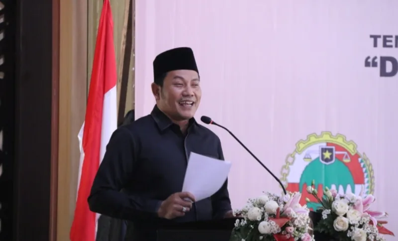 Plt Bupati Subandi berikan sambutan di acara HUT ke-62 PWRI.
