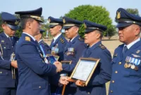 Danlanud Iswahyudi melepas sejumlah personel Lanud Iswahyudi yang akan memasuki masa purna tugas.