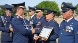 Danlanud Iswahyudi melepas sejumlah personel Lanud Iswahyudi yang akan memasuki masa purna tugas.