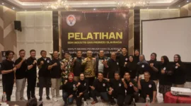 Pelatihan SDM Industri dan Promosi Olahraga bagi sejumlah pelaku usaha industri olahraga di Ijen Suites.