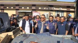 Kapolda Jatim Irjen Pol Imam Sugianto, didampingi jajaran rilis hasil ungkap pengedar sabu seberat 30 Kilo 