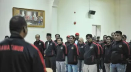 Pelepasan Kontingen Jatim yang akan berlaga di Porwanas XIV/2024 Banjarmasin, Kalimantan Selatan.