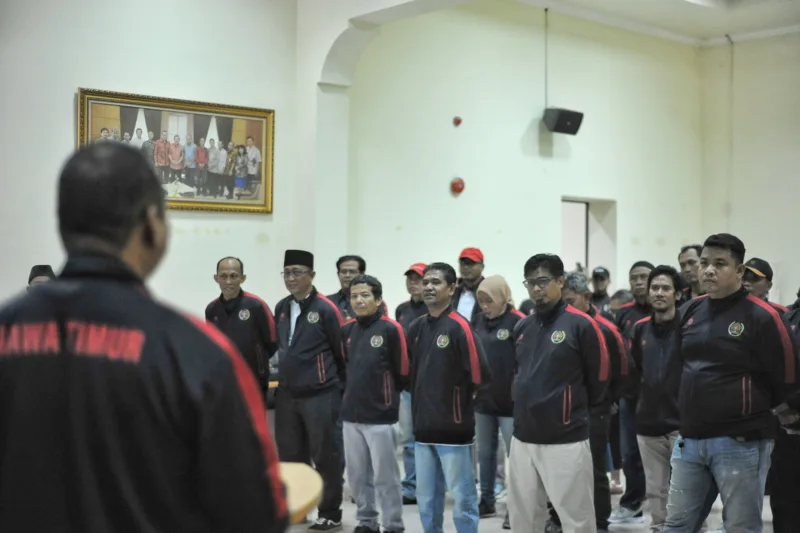 Pelepasan Kontingen Jatim yang akan berlaga di Porwanas XIV/2024 Banjarmasin, Kalimantan Selatan.