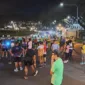 Pelari Malang uji coba track Malang Night Run (MNR) 2024.