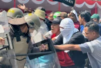 Simulasi Sispamkota diadakan di Parkir Timur GOR Sidoarjo, Selasa (6/8/2024).