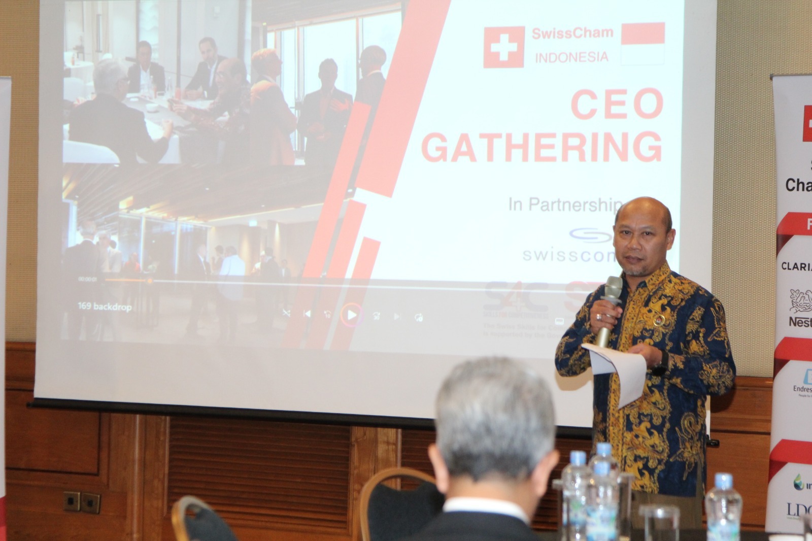  Plt. Deputi Bidang Koordinasi Peningkatan Kualitas Pendidikan dan Moderasi Beragama Warsito, dalam CEO Gathering SwissCham Indonesia, yang berlangsung di Hotel Aryaduta, Jakarta, pada Rabu (13/11/2024).