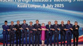 Pertemuan Menteri-menteri Luar Negeri ASEAN (AMM'58), yang dibuka Rabu (9/7/2025) di Kuala Lumpur Convention Centre.