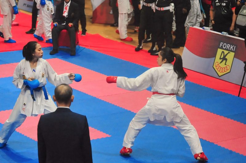 Bripda Gaby Dara Ayu Salsabillah, dalam ajang bergengsi Kejuaraan Karate Piala Panglima TNI 2025 yang berlangsung di BSCC Dome, Balikpapan, Kalimantan Timur.