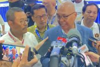 Ketua Umum PWI Pusat terpilih Akhmad Munir saat berikan keterangan usai Kongres Persatuan PWI 2025.