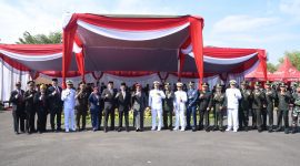 Pemerintah Kabupaten (Pemkab) Sidoarjo menggelar upacara peringatan Hari Kesaktian Pancasila di halaman Mall Pelayanan Publik (MPP) Lingkar Timur, Rabu (1/10/2025). 