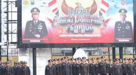 Polresta Sidoarjo melaksanakan Upacara Peringatan Sumpah Pemuda ke-97 Tahun 2025 di Lapangan Apel Mako Polresta Sidoarjo, Selasa (28/10/2025).