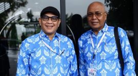 Penanggungjawab HPN 2026 Banten Akhmad Munir didampingi Ketua Panitia HPN Zulmansyah Sekedang.