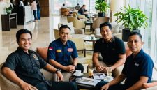  Ketua PWI Sumenep Faisal Warid, Ketua PWI Pamekasan Hairul Anam, Ketua PWI Sampang Hanggara Pratama Syahputra, dan Ketua PWI Bangkalan Mahmud Ismail. (Ist)