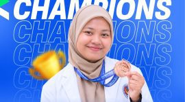 Linda Ayuni, mahasiswa IAI Al-Khairat peraih medali perunggu Puskanas 2026. (Foto: Istimewa)