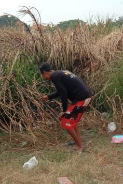 Cuaca Panas, Polsek Buduran Tingkatkan Patroli Lahan Kosong Rawan Kebakaran