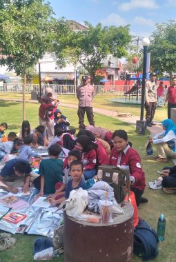 Jaga Ruang Publik Ramah Anak, Polsek Buduran Gelar Pengamanan Humanis
