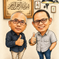 Budi Purnomo Karjadiharjo (Founder Hallo Grup) bersama Andy Setiawan (Pimpinan Redaksi Hallo Grup).
