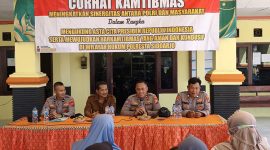 Satuan Pembinaan Masyarakat (Sat Binmas) Polresta Sidoarjo menggelar Curhat Kamtibmas bersama warga Desa Prambon, Senin (31/8/2026). 
