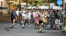 Persatuan Wartawan Indonesia (PWI) Kabupaten Nganjuk menggelar kegiatan Adhyaksa Night Run Merah Putih 2026 pada Sabtu (5/9/2026).